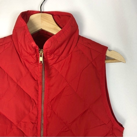 J. Crew Red Quilted Sleeveless Vest XXS - Picture 3 of 4
